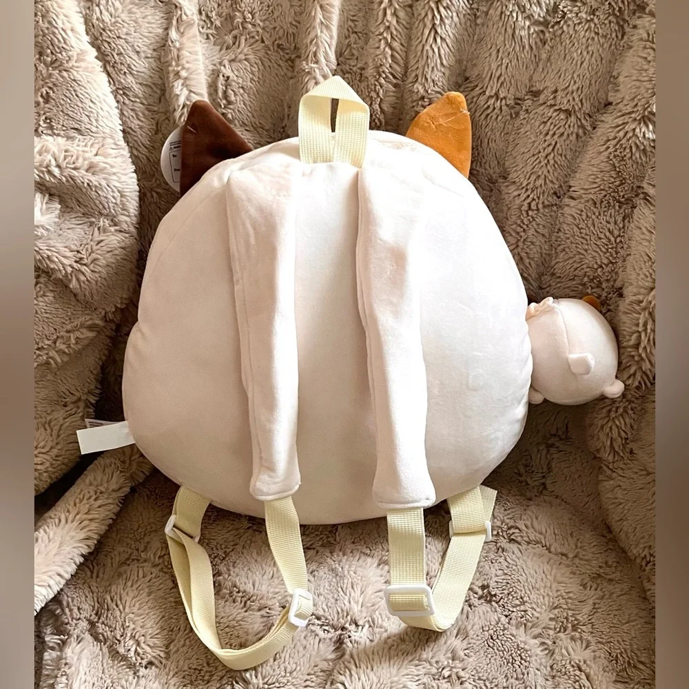 SMOOCHY PALS Cat Plush Backpack with Keychain
